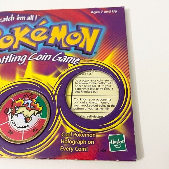 Vtg 1999 Hasbro Pokemon Battling Coin Game Incomplete Missing Coin - Picture 4 of 16